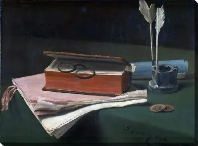 Натюрморт с книгами, документами и чернильницей (Still Life with Book, Papers and Inkwell)