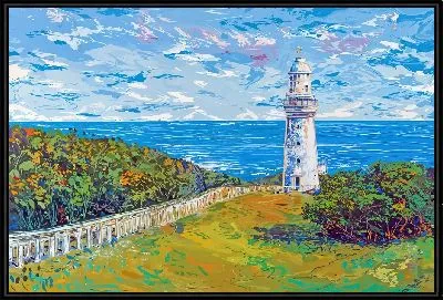 Красивая красочная иллюстрация с кеглями и шаром для боулинга, нарисованная цветными карандашами