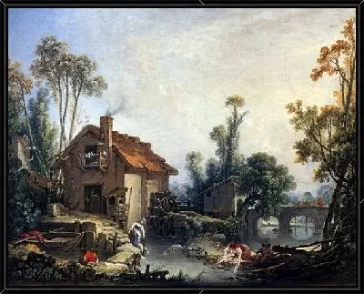 Картина Пейзаж с мельницей (Landscape with Watermill)