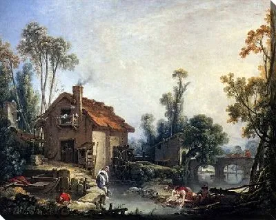 Картина Пейзаж с мельницей (Landscape with Watermill)