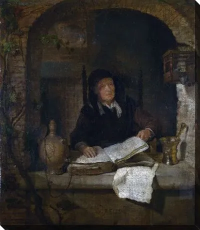 Картина Старая женщина с книгой (An Old Woman with a Book)