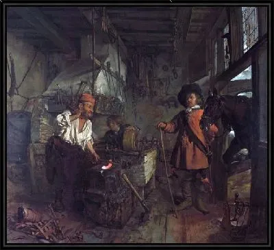 Картина Интерьер кузницы (The Interior of a Smithy)