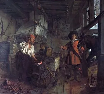 Картина Интерьер кузницы (The Interior of a Smithy)