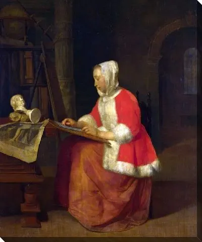 Картина Молодая женщина рисует (A Young Woman seated drawing)