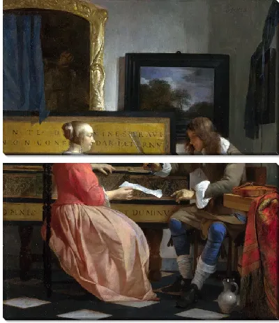Картина Мужчина и женщина (A Man and a Woman seated by a Virginal)