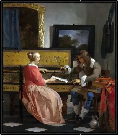 Картина Мужчина и женщина (A Man and a Woman seated by a Virginal)