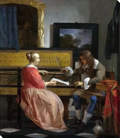 Картина Мужчина и женщина (A Man and a Woman seated by a Virginal)