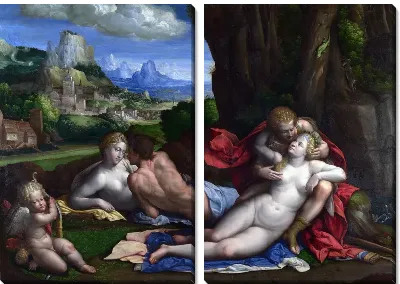 Модульная картина Аллегория любви (An Allegory of Love)