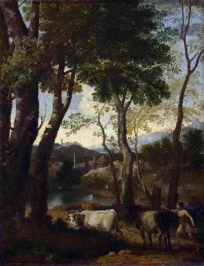 Картина Пейзаж с пастухом (Landscape with a Cowherd)