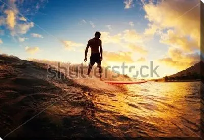 Сёрфинг на закате