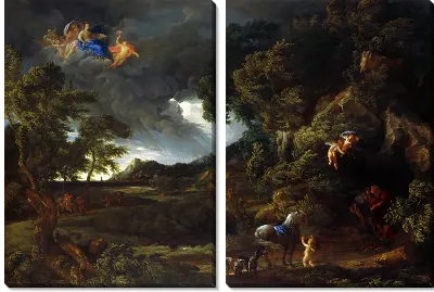 Картина Пейзаж с союзом Дидона и Иней (Landscape with the Union of Dido and Aeneas)