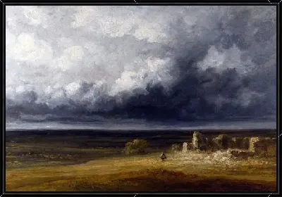 Грозовой пейзаж с руинами на равнине (Stormy Landscape with Ruins on a Plain)