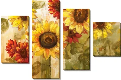 Иллюстрация с золотыми коньками