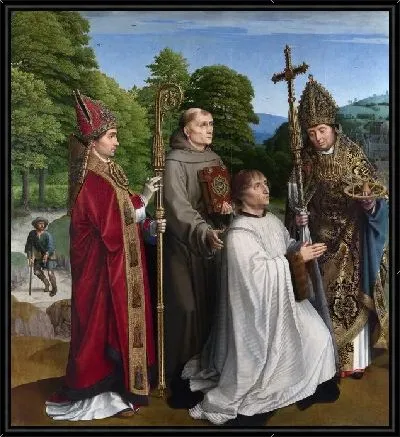 Бенджамин Сальвати трое святых  (Canon Bernardijn Salviati and Three Saints)