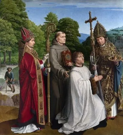 Бенджамин Сальвати трое святых  (Canon Bernardijn Salviati and Three Saints)