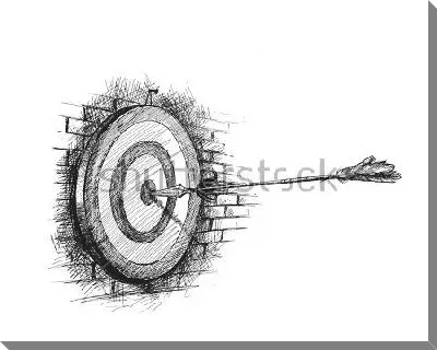 Стрела в самом центре мишени