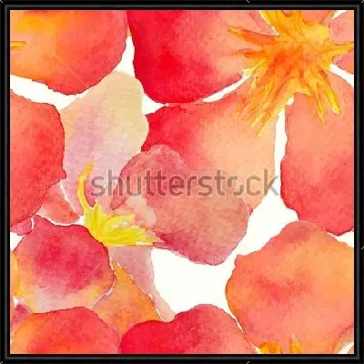 Картина Акварельный рисунок с большими красными цветами олеандра