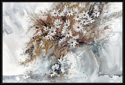 Белые цветы ландыша крупным планом №3