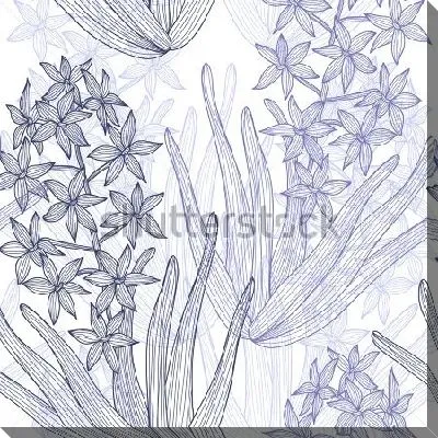 Монохромная ажурная композиция с гиацинтами