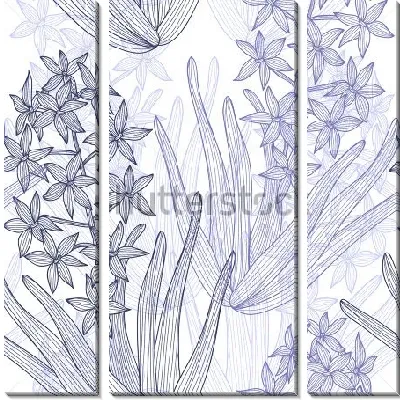 Монохромная ажурная композиция с гиацинтами