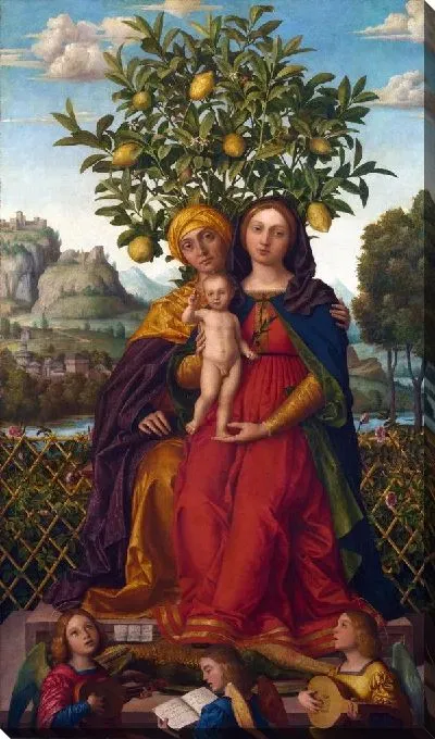 Картина Мадонна с младенцем и святой Анной (The Virgin and Child with Saint Anne)
