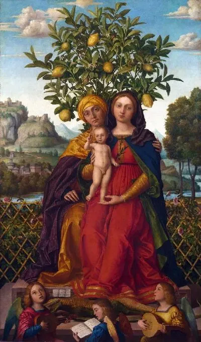 Картина Мадонна с младенцем и святой Анной (The Virgin and Child with Saint Anne)