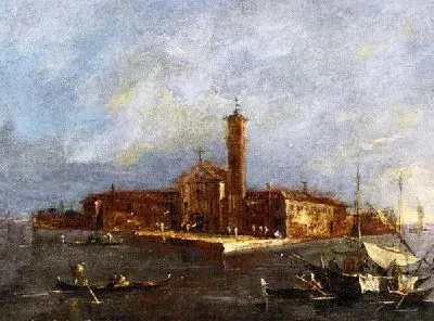 Вид на остров Санта-Мария делле Грацие  (A View of the Island of Santa Maria delle Grazie)