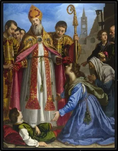 Картина Свяой Зиновий воскрешает мертвого мальчика (Saint Zenobius revives a Dead Boy)