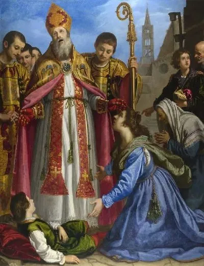 Картина Свяой Зиновий воскрешает мертвого мальчика (Saint Zenobius revives a Dead Boy)