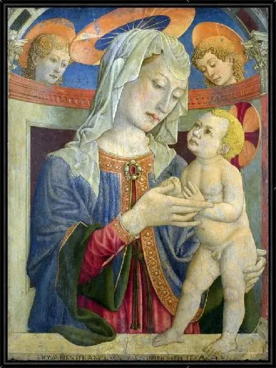 Картина Мадонна с младенцем и двумя ангелами (The Virgin and Child with Two Angels)