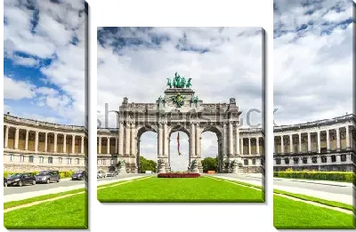 Модульная картина Парк пятидесятилетия в Брюсселе с Триумфальной аркой