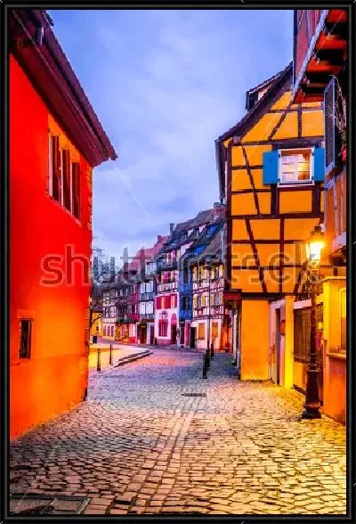 Картина Пряничные домики в Старом городе Кольмар (Франция) 