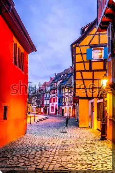 Постер Пряничные домики в Старом городе Кольмар (Франция) 