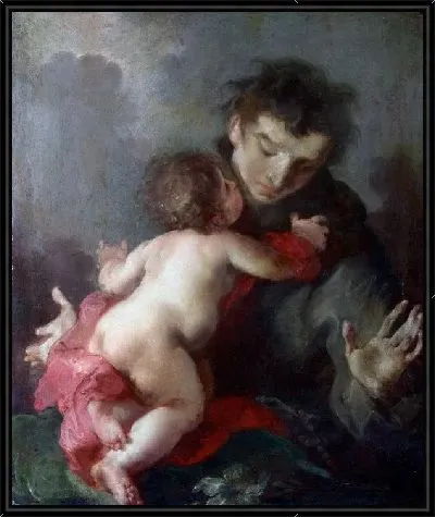 Картина Святой Антоний Падуанский с младенцем (Saint Anthony of Padua with the Infant Christ)