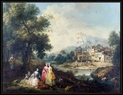 Пейзаж с группой людей (Landscape with a Group of Figures)