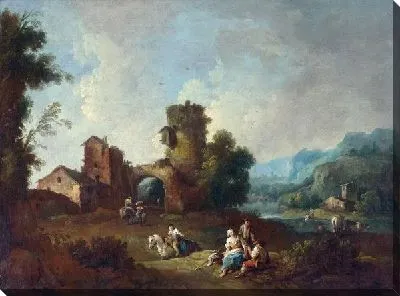 Картина Пейзаж с разрушенной башней (Landscape with a Ruined Tower)