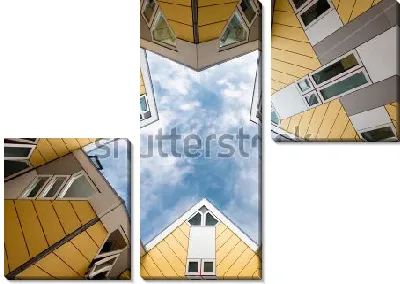 Модульная картина Знаменитые кубические дома в Роттердаме