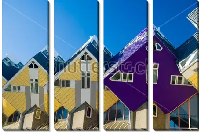 Модульная картина Знаменитые кубические дома в Роттердаме №2