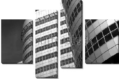 Модульная картина Современные изогнутые офисные здания Роттердама