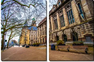 Вид на дворец городской ратуши Ван Роттердам в красивом и историческом центре Роттердама