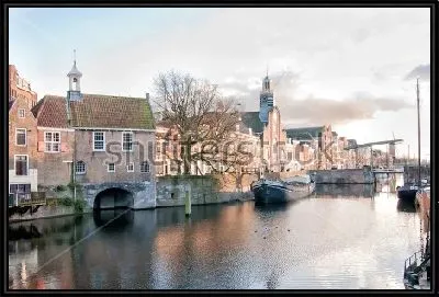 Картина Историческая портовая гавань Роттердама