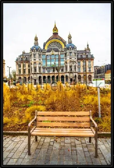 Картина Вид на Центральный железнодорожный вокзал Антверпена