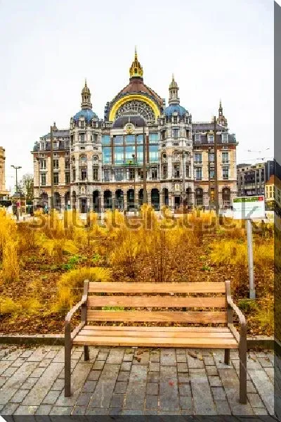 Постер Вид на Центральный железнодорожный вокзал Антверпена