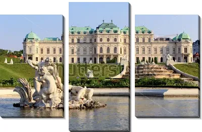 Знаменитый венский дворцово-парковый ансамбль Шёнбрунн с фонтанами и садами