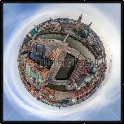 Картина Маленькая планета - Гамбургский Шпайхерштад, крупнейший в мире складской район