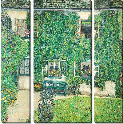 Картина Лесной дом в Вайссенбахе утро Аттерзее