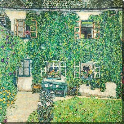 Картина Лесной дом в Вайссенбахе утро Аттерзее