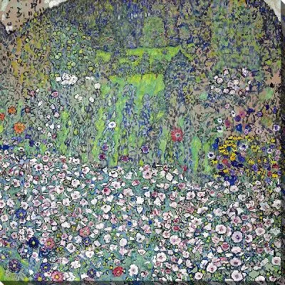 Картина Садовый ландшафт с вершиной холма