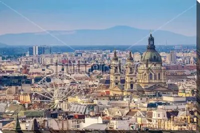 Панорама Будапешта с видом на Собор Святого Иштвана 