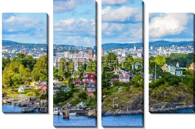 Модульная картина Красивая панорама Осло